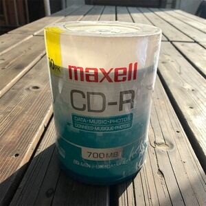 Maxell CD-R 700MB 80min 48X 100-Pack Spindle Data Music Photos Sealed New